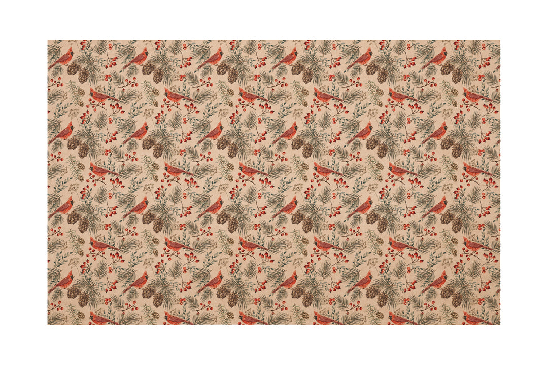 PatternPly® Naturals Cardinal And Pinecones