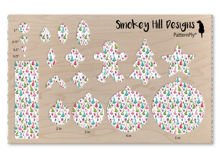 PatternPly® Scattered Cartoon Christmas Trees