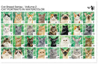 PatternPly® Full Coverage Cat Breed Series Volume 2 Cat Portraits in Watercolor Sampler: sampler sheet of small art…
