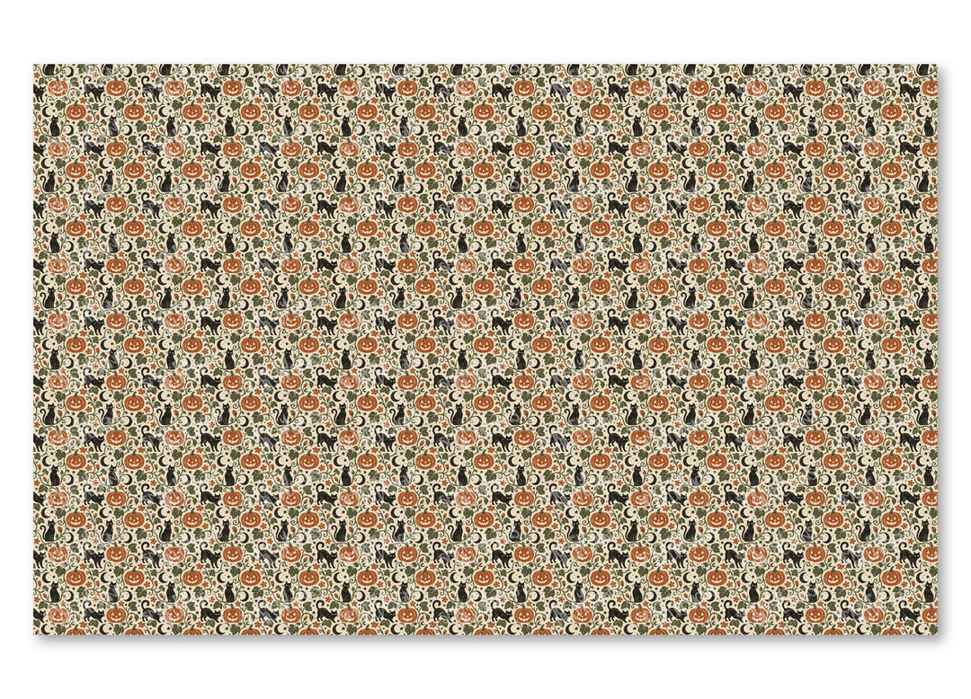 PatternPly® Full Coverage Cats and Pumpkin Vines
