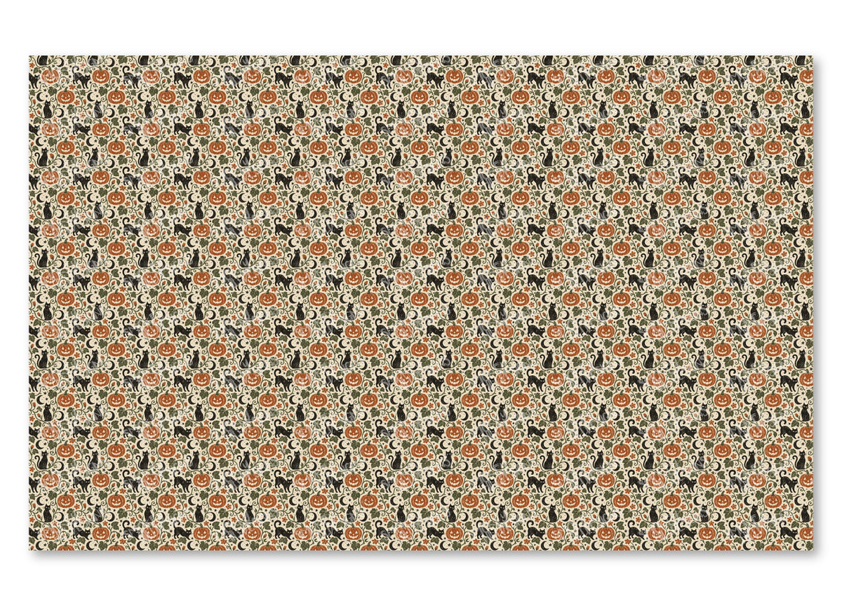 PatternPly® Full Coverage Cats and Pumpkin Vines product photo 2