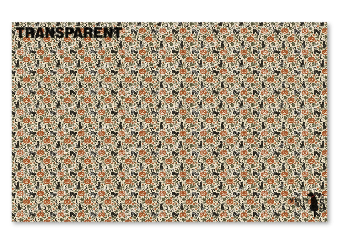 PatternPly® Transparent Cats And Pumpkin Vines