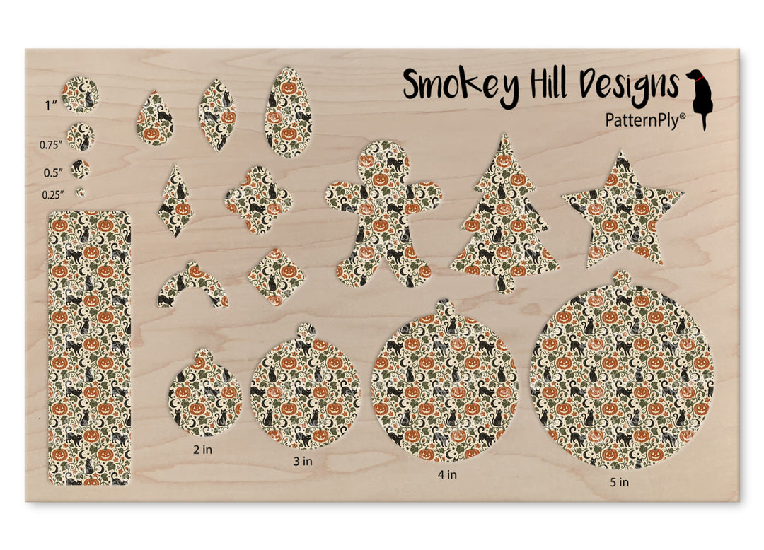 PatternPly® Transparent Cats And Pumpkin Vines
