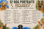 PatternPly® Full Coverage Dog Breed Series Volume 7 Dog Portraits in Watercolor Sampler product photo 2