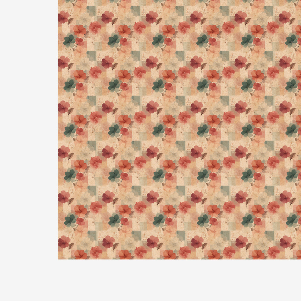 PatternPly® Naturals Checkered Floral sheet showing the pattern