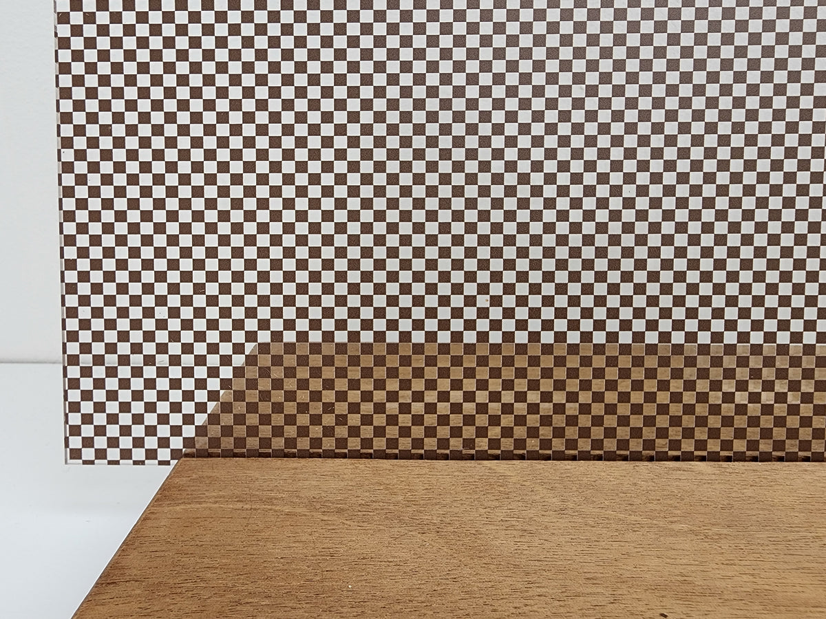 PatternPly® Scattered Micro Checkerboard BROWN sheet showing the pattern