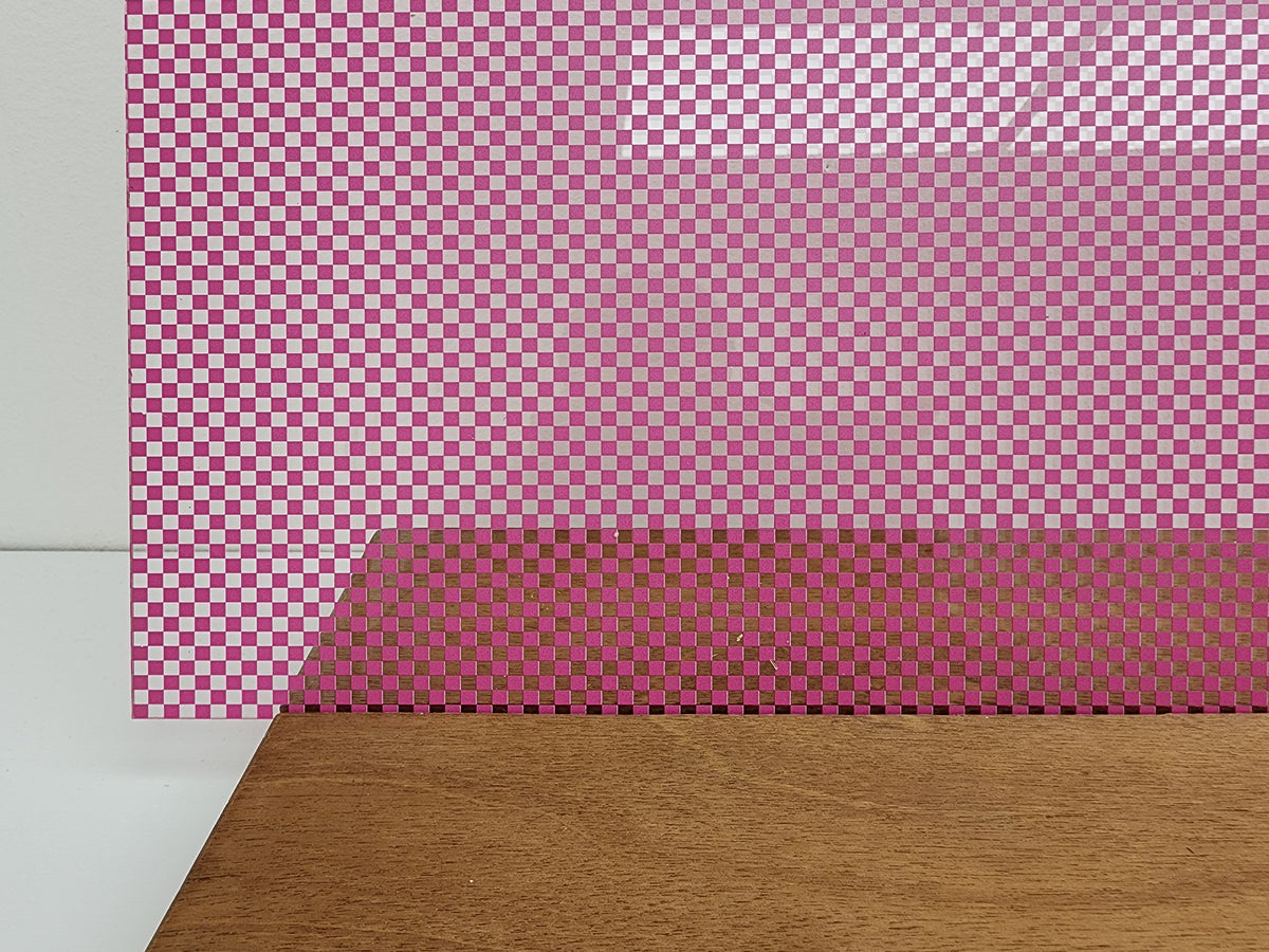 PatternPly® Scattered Micro Checkerboard PINK sheet showing the pattern