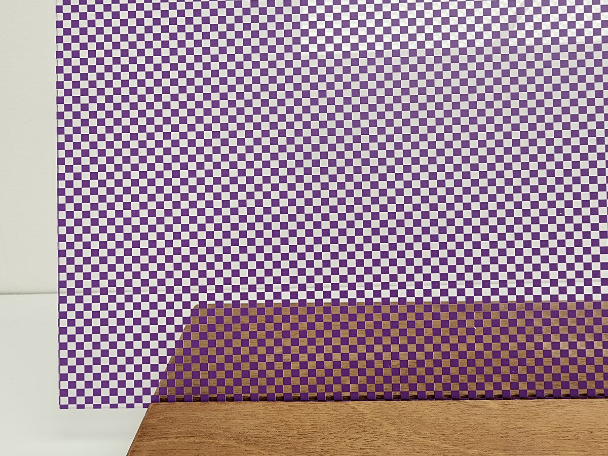 PatternPly® Scattered Micro Checkerboard PURPLE sheet showing the pattern