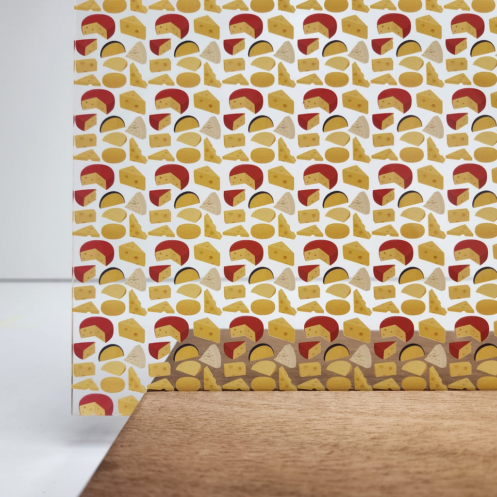 PatternPly® Scattered Assorted Cheese sheet showing the pattern