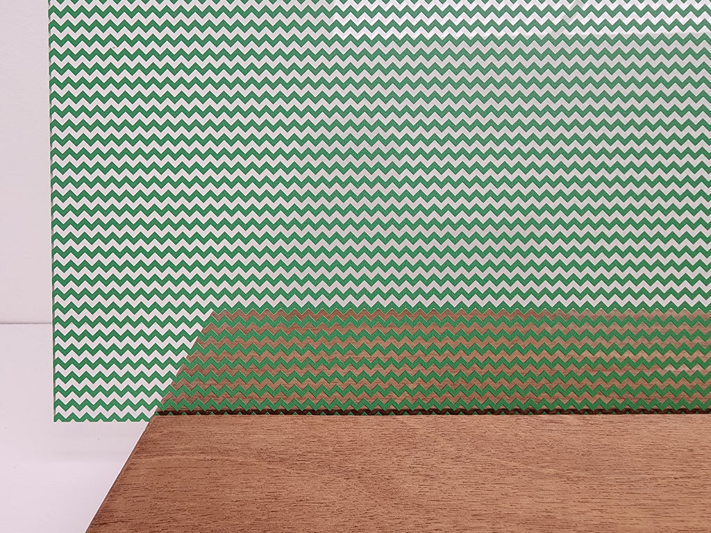 PatternPly® Scattered Micro School Chevron GREEN sheet showing the pattern