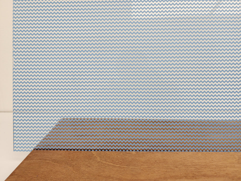 PatternPly® Scattered Micro School Chevron LIGHT BLUE sheet showing the pattern
