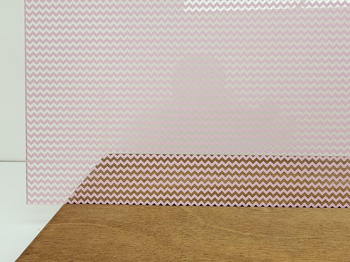 PatternPly® Scattered Micro School Chevron LIGHT PINK sheet showing the pattern