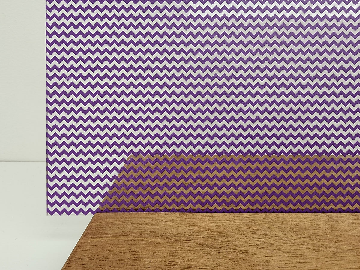 PatternPly® Scattered Micro School Chevron PURPLE sheet showing the pattern