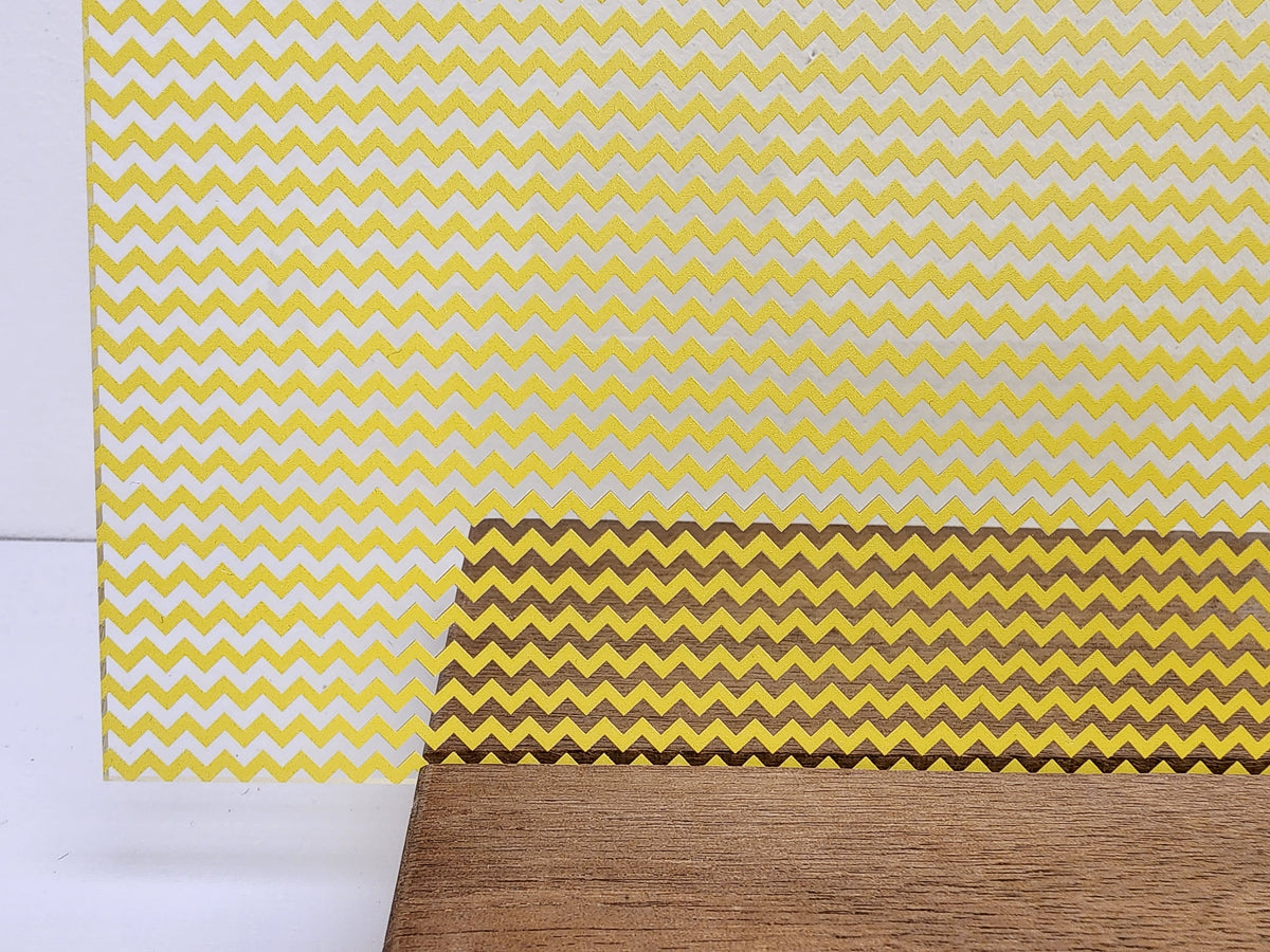 PatternPly® Scattered Micro School Chevron YELLOW sheet showing the pattern