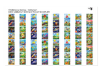 PatternPly® Full Coverage Childrens Series Volume 1 Vibrant Kids Scenes Teeny Sampler: sampler sheet of small art scene…
