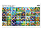 PatternPly® Transparent Childrens Series Volume 1 Vibrant Kids Scenes Sampler: sampler sheet of small art scene designs
