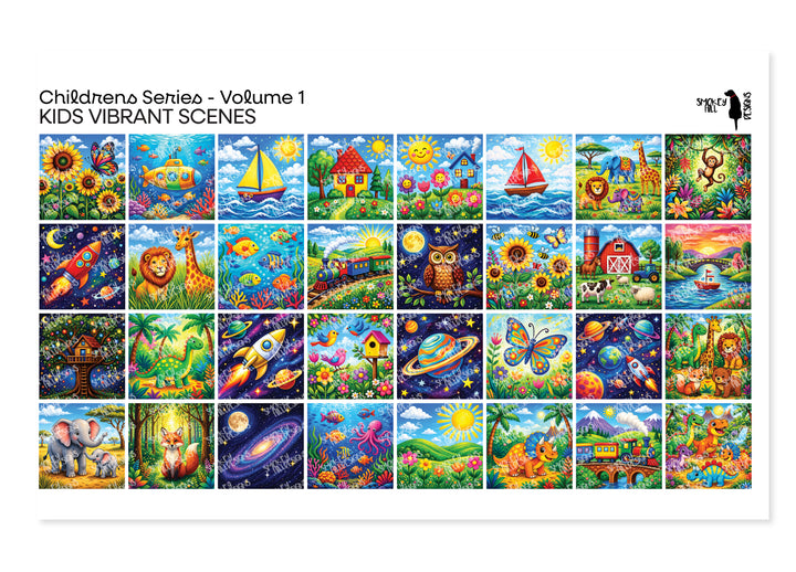 PatternPly® Transparent Childrens Series Volume 1 Vibrant Kids Scenes Sampler
