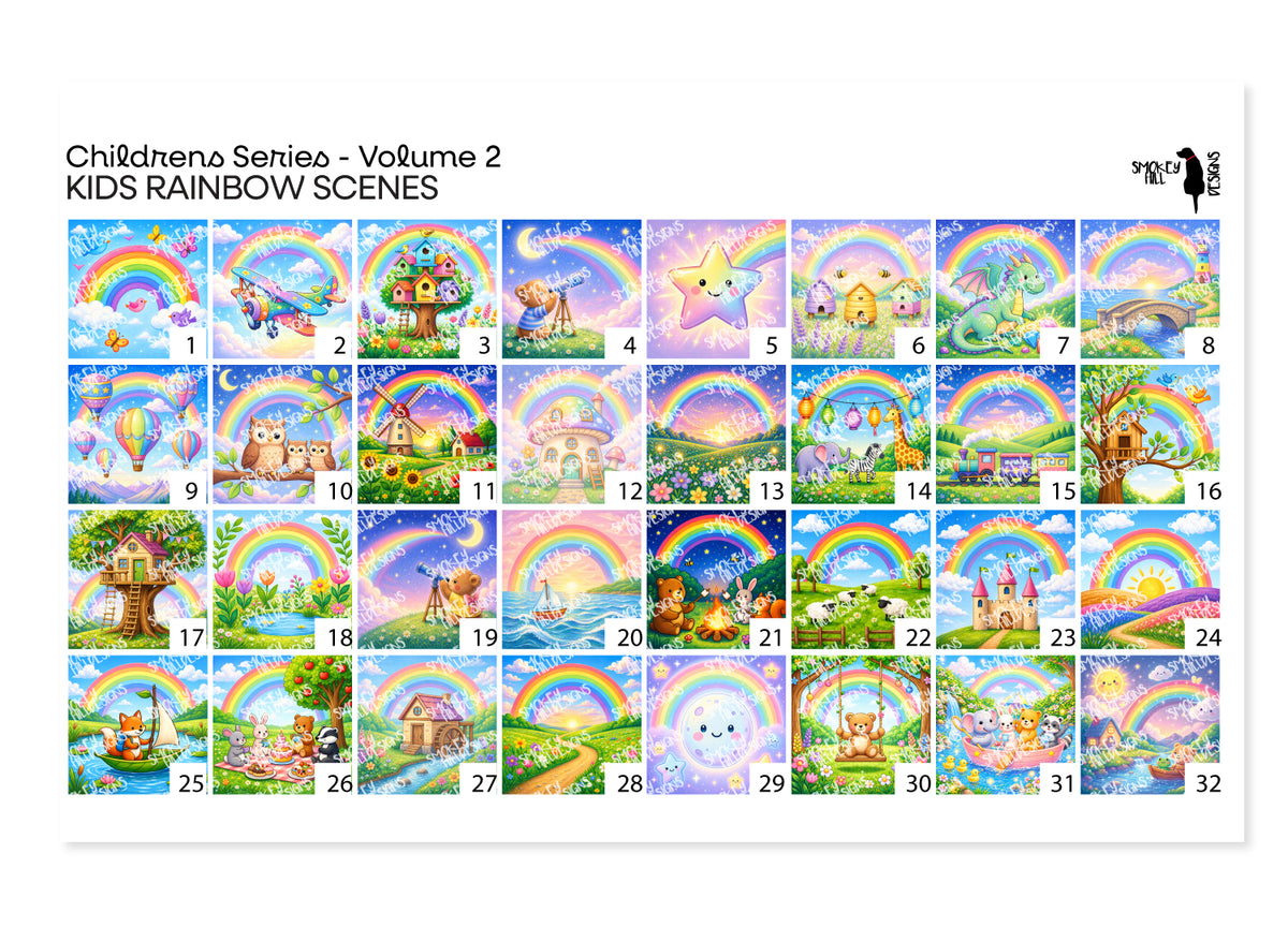 PatternPly® Transparent Childrens Series Volume 2 Kids Rainbow Scenes Sampler product photo 3