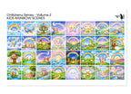 PatternPly® Full Coverage Children's Series Volume 2 Kids Rainbow Scenes Sampler: sampler sheet of small art scene designs