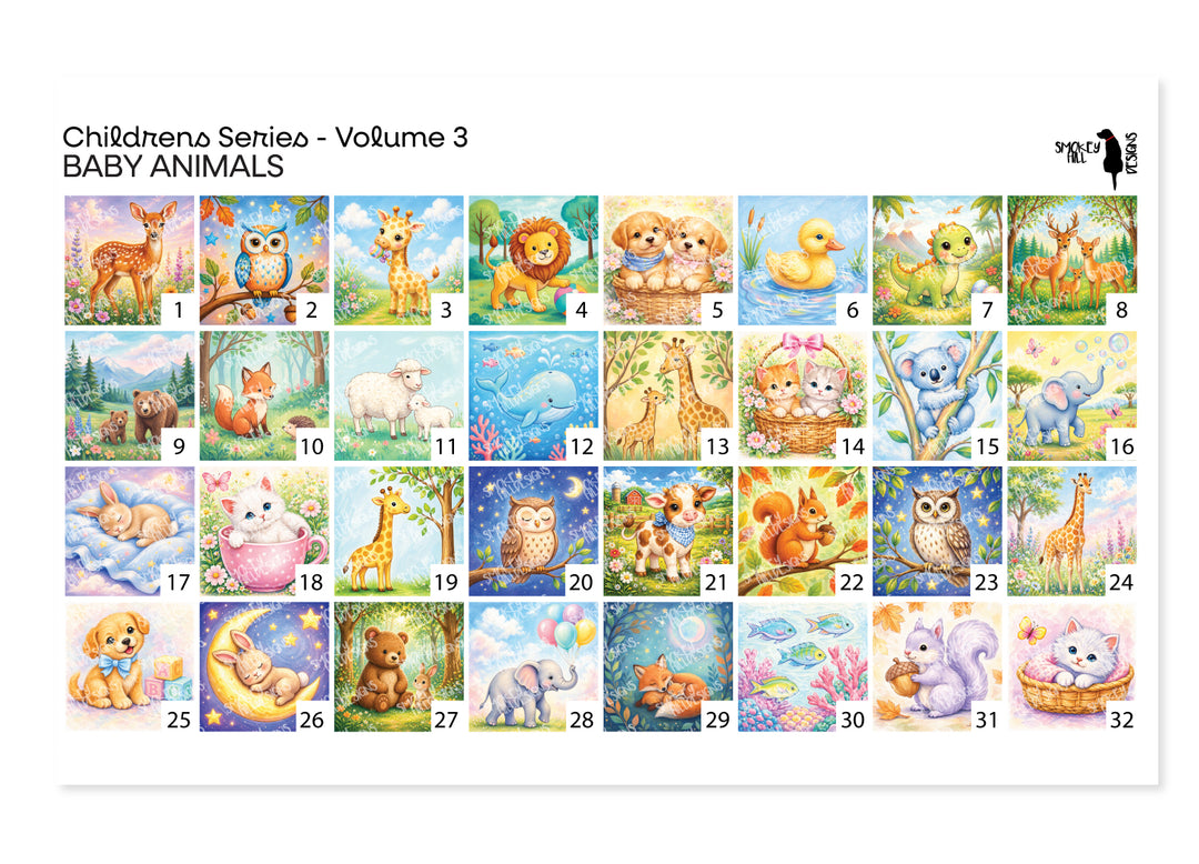 PatternPly® Transparent Children's Series Volume 3 Baby Animals Sampler