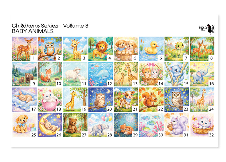 PatternPly® Transparent Children's Series Volume 3 Baby Animals Sampler