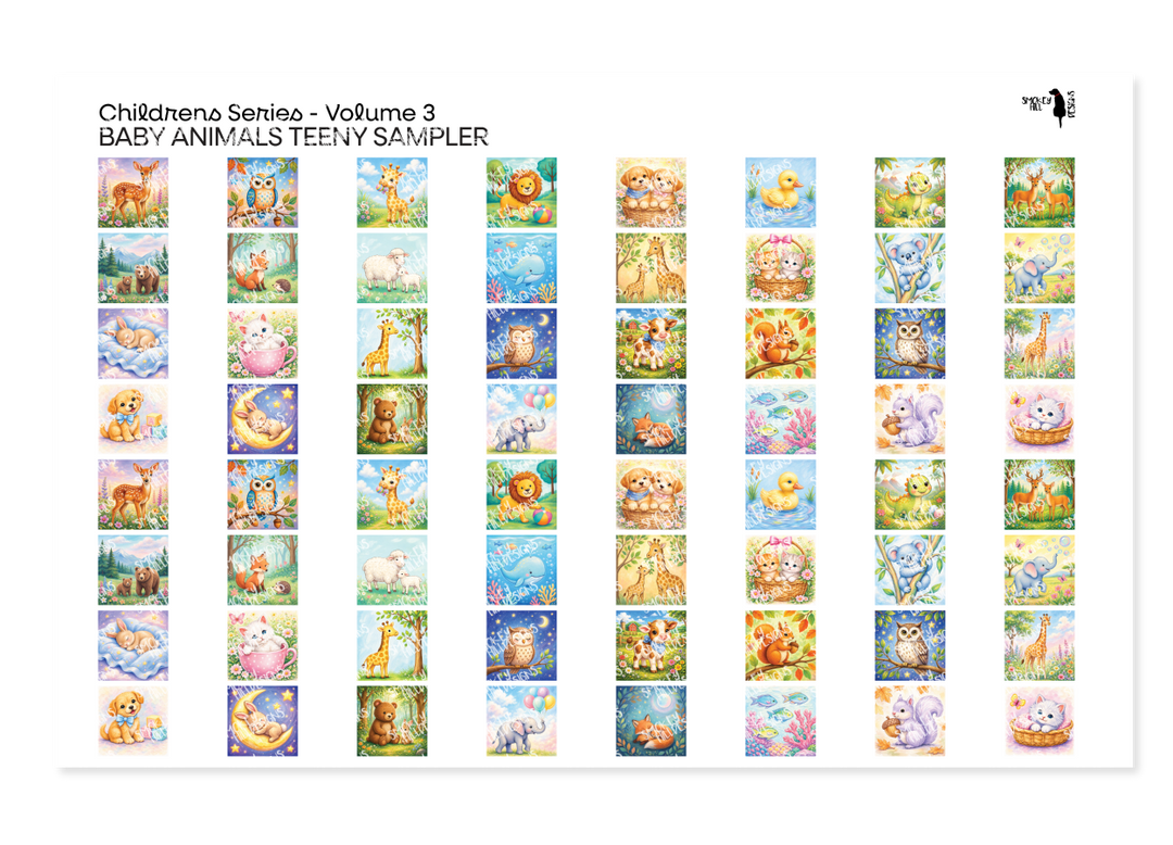 PatternPly® Full Coverage Childrens Series Volume 3 Kids Baby Animals Teeny Sampler Teeny Sampler