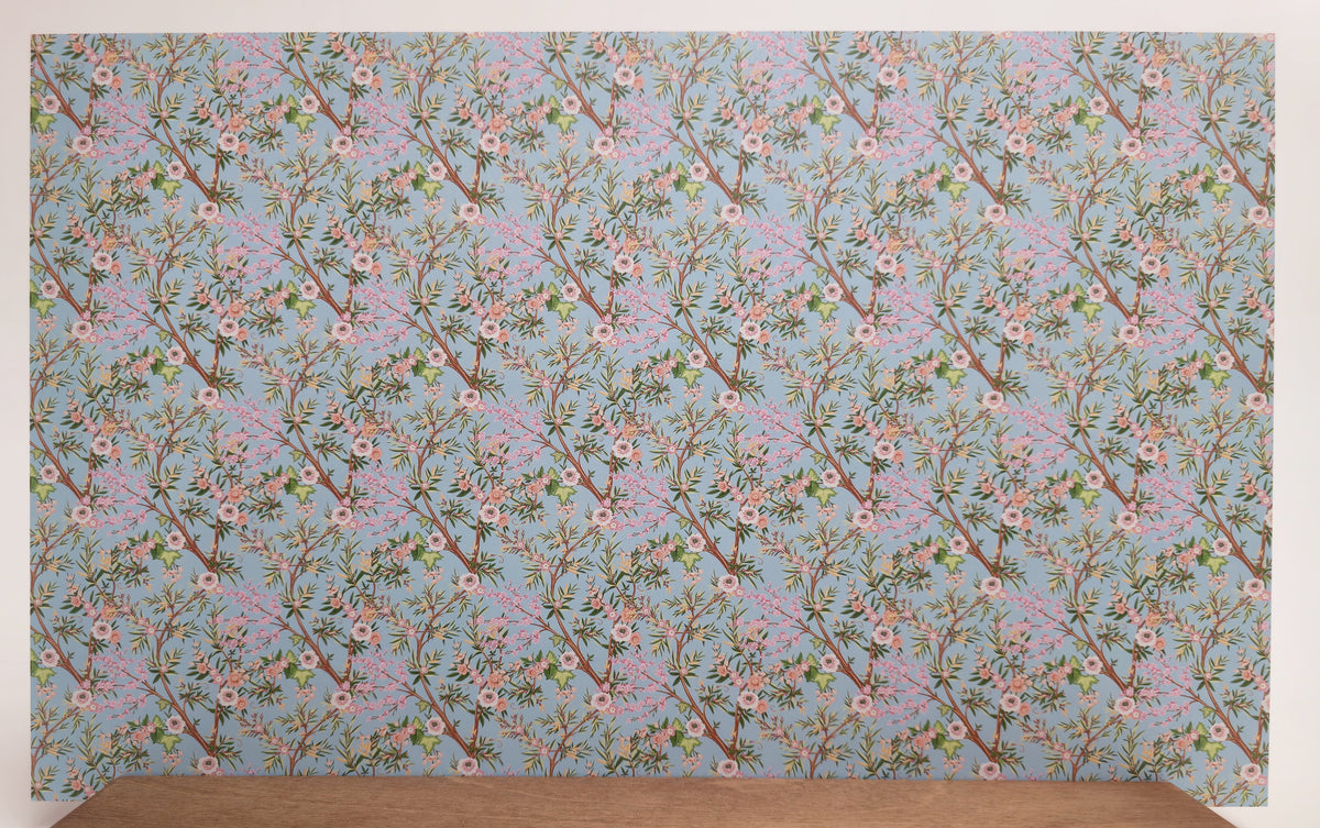 PatternPly® Full Coverage Chinoiserie Floral Branches Blue product photo 3