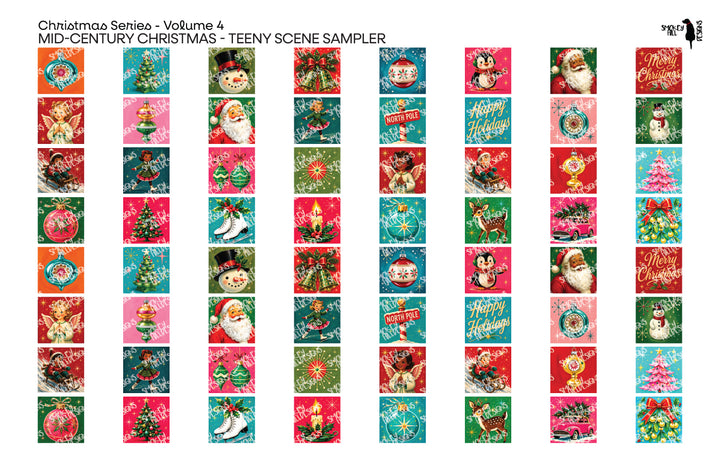 PatternPly® Full Coverage Christmas Series Volume 4 Mid Century Christmas Teeny Sampler