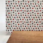PatternPly® Full Coverage Christmas Cat Pawprints sheet showing the pattern