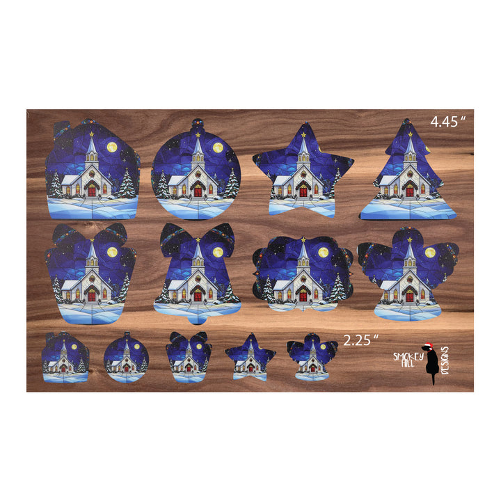 PatternPly® Full Coverage Christmas Church 2 sizes