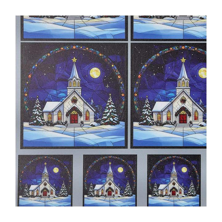 PatternPly® Full Coverage Christmas Church 2 sizes