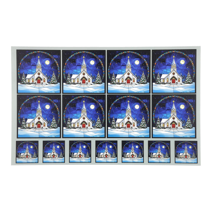 PatternPly® Transparent Christmas Church 2 sizes