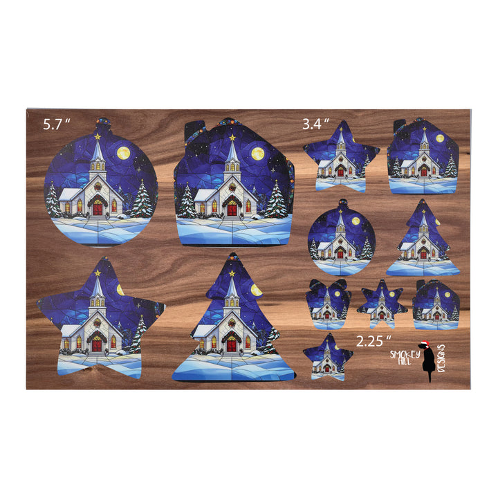 PatternPly® Full Coverage Christmas Church 3 sizes