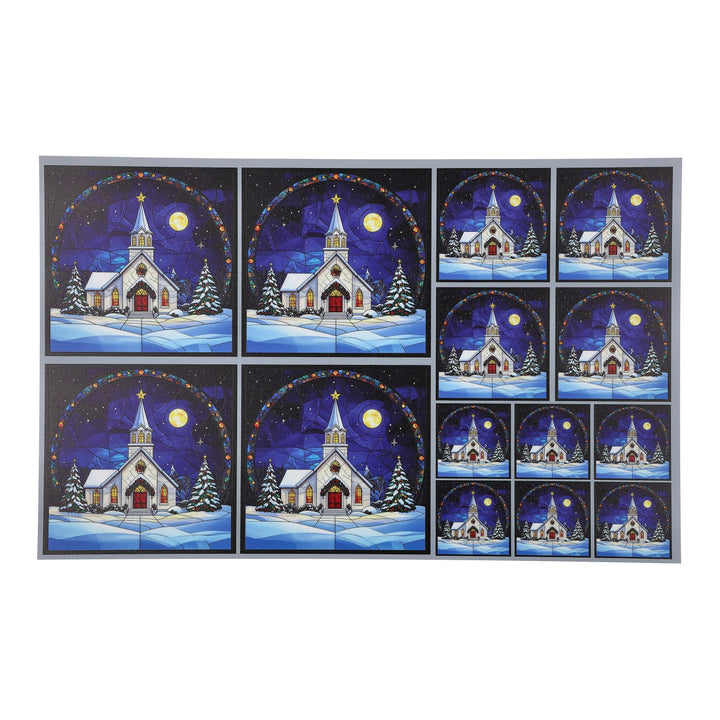 PatternPly® Full Coverage Christmas Church 3 sizes