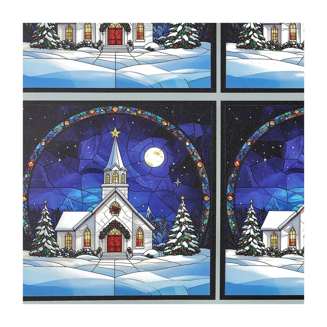 PatternPly® Transparent Christmas Church 3 sizes