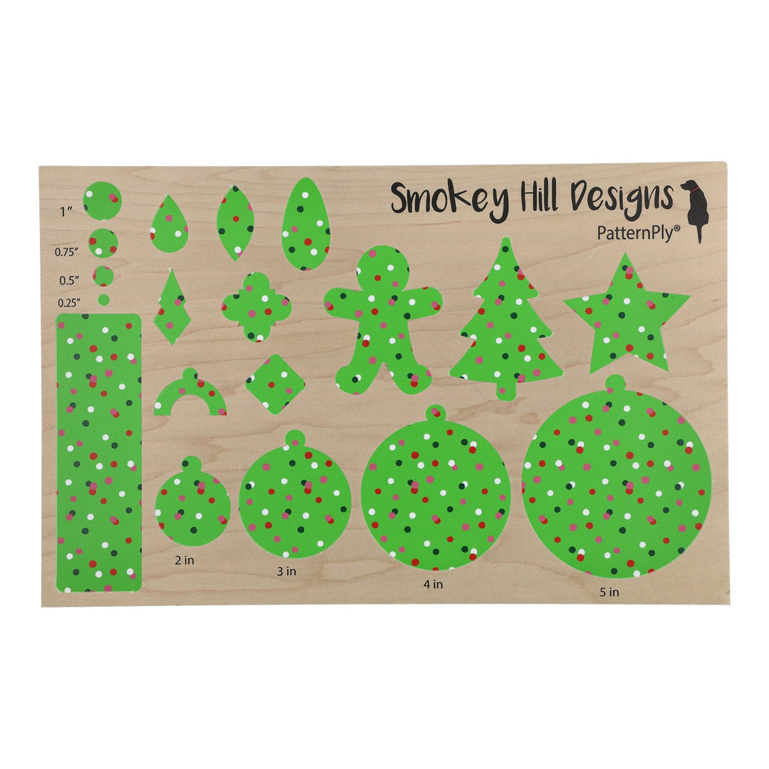 PatternPly® Full Coverage Christmas Green Confetti Sprinkles