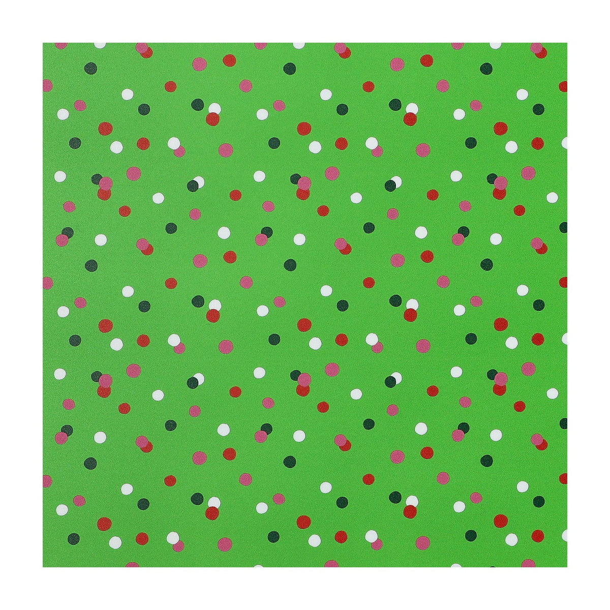 PatternPly® Full Coverage Christmas Green Confetti Sprinkles sheet showing the pattern