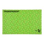 PatternPly® Transparent Christmas Green Confetti Sprinkles sheet showing the pattern