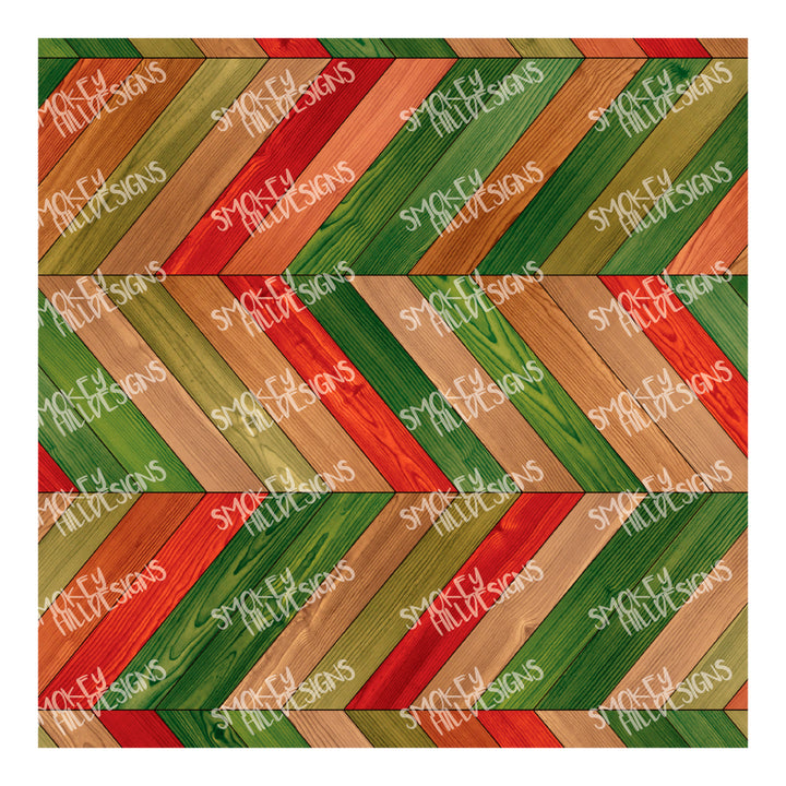 PatternPly® Full Coverage Christmas Herringbone VERTICAL