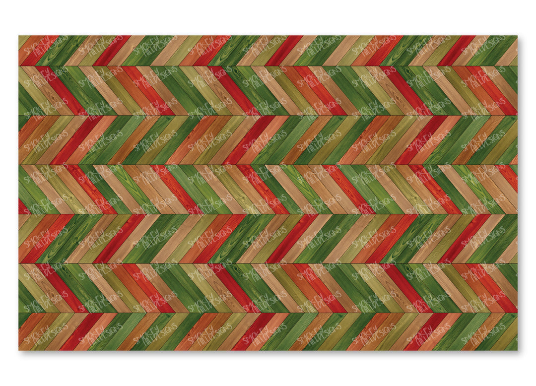 PatternPly® Full Coverage Christmas Herringbone VERTICAL