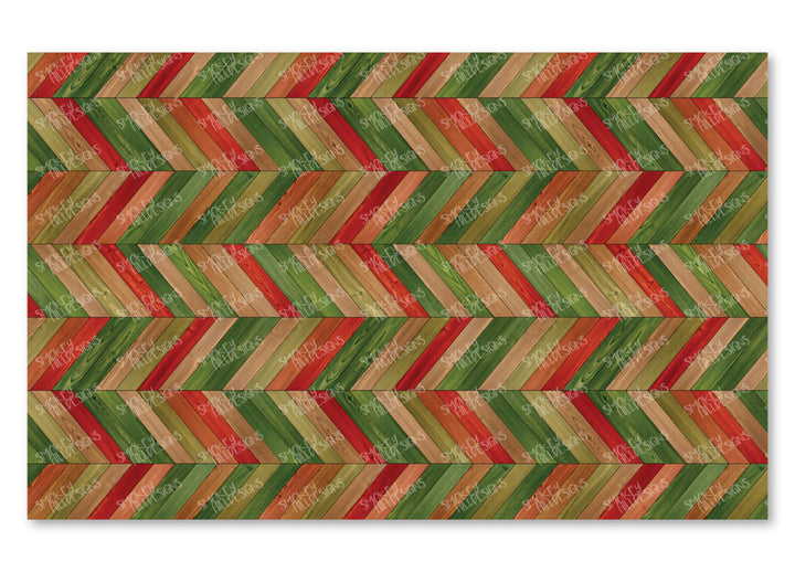 PatternPly® Full Coverage Christmas Herringbone VERTICAL