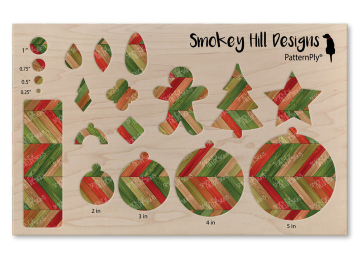 PatternPly® Full Coverage Christmas Herringbone VERTICAL