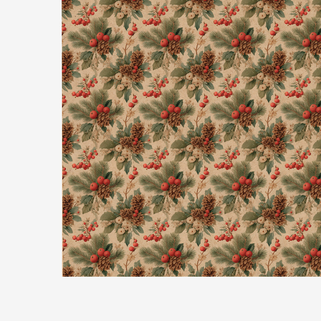 PatternPly® Naturals Christmas  Holly and Berries