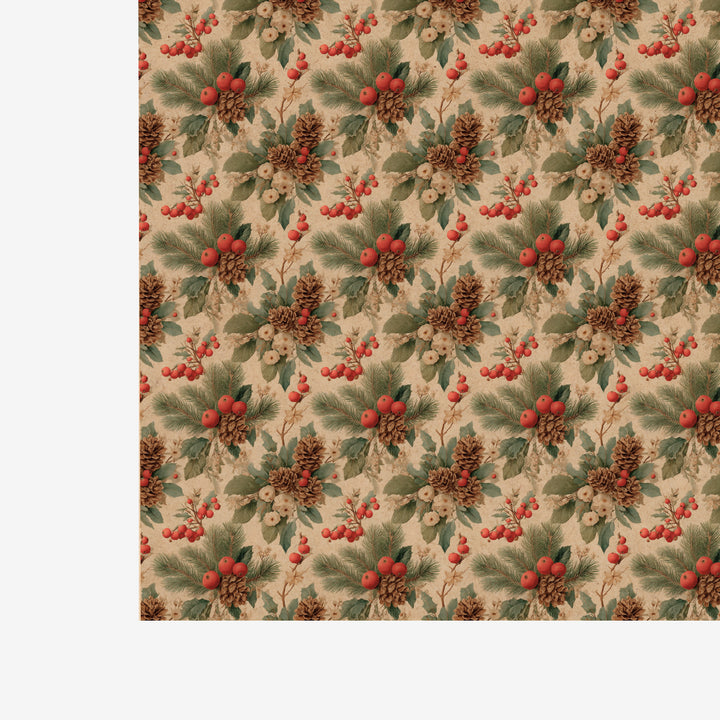PatternPly® Naturals Christmas  Holly and Berries