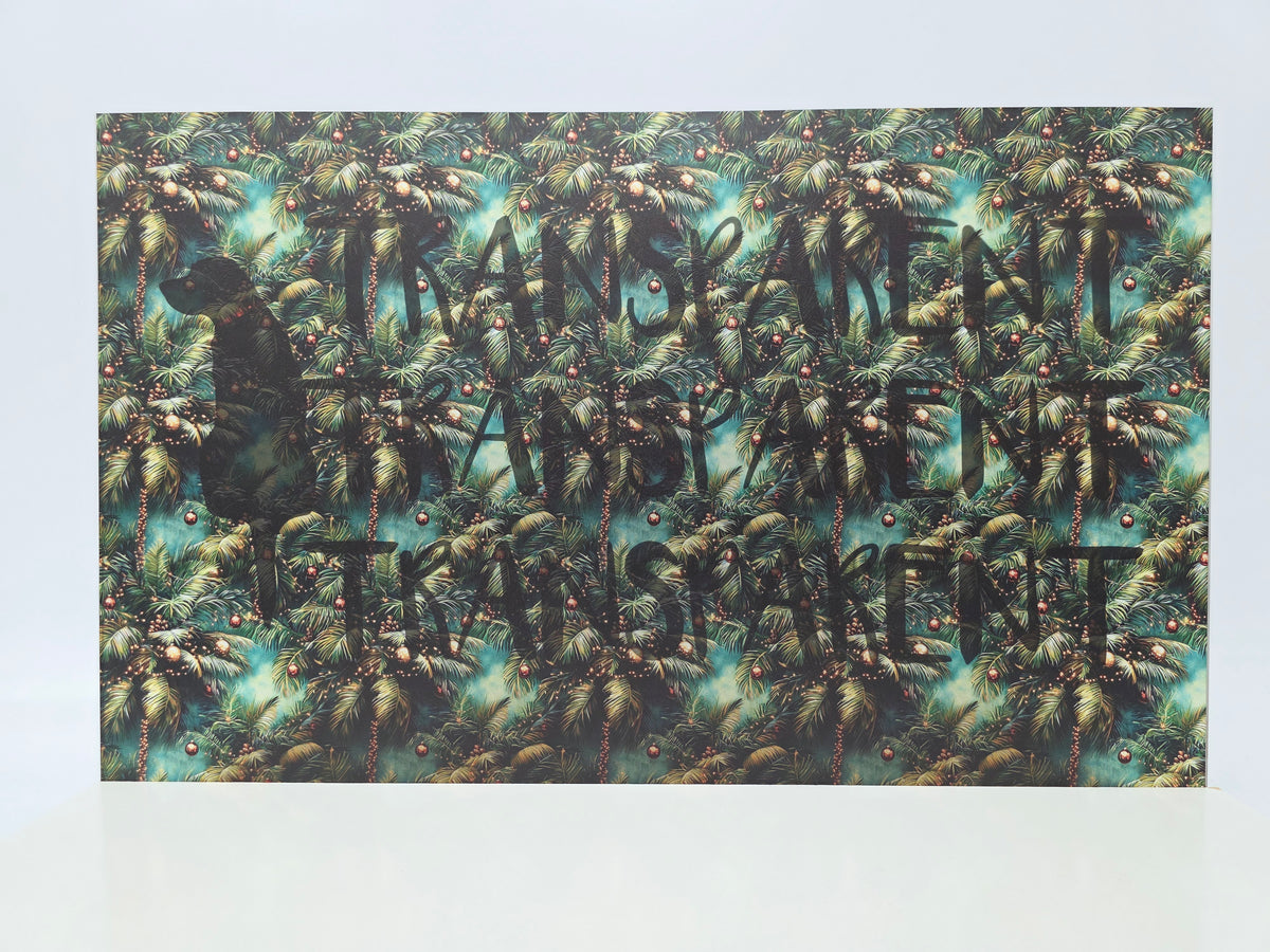 PatternPly® Transparent Christmas Palms sheet showing the pattern