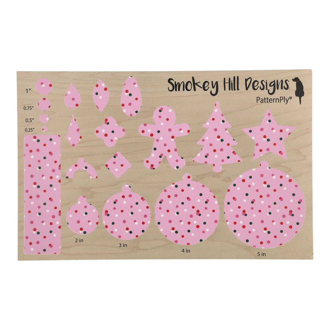 PatternPly® Full Coverage Christmas Pink Confetti Sprinkles