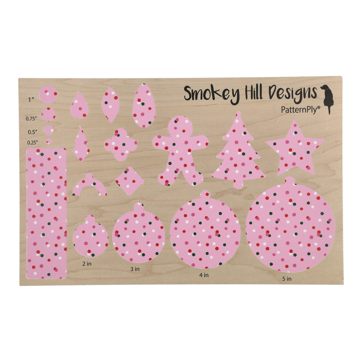 PatternPly® Full Coverage Christmas Pink Confetti Sprinkles product photo 3