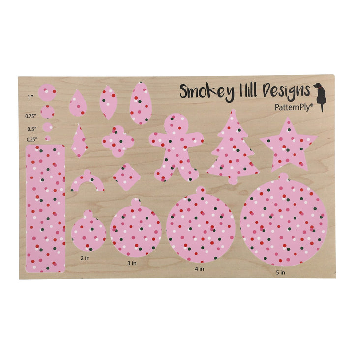 PatternPly® Full Coverage Christmas Pink Confetti Sprinkles