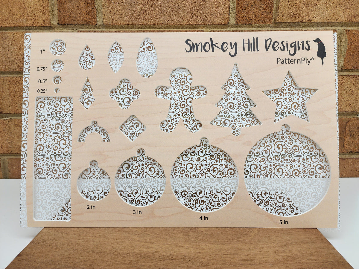 PatternPly® Scattered Christmas Scrolls WHITE product photo 2