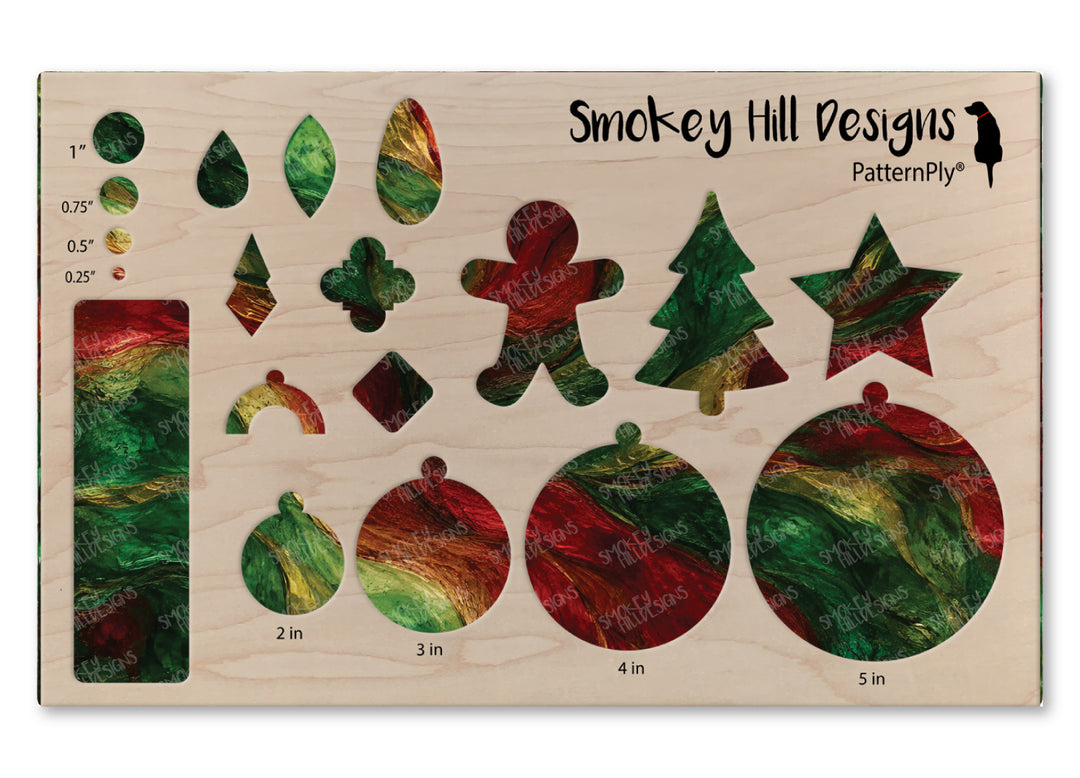 PatternPly® Transparent Realistic Christmas Stained Glass